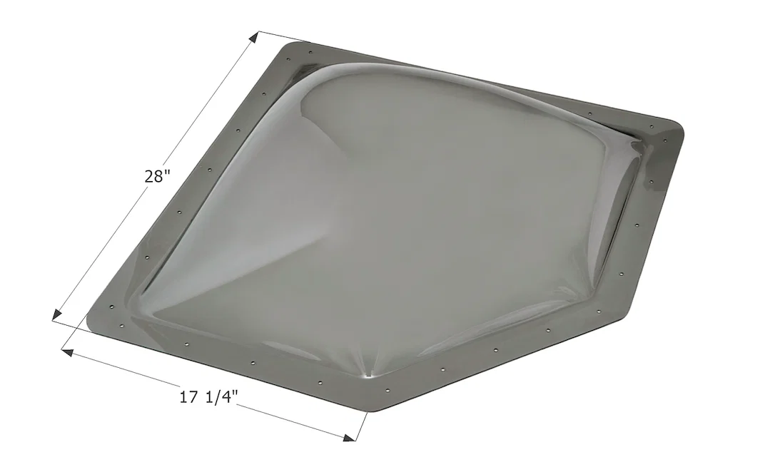 12144 – ICON Skylight, 7 Inch High Bubble Type Dome Neo Angle For 24 Inch Length x 14-1/4 Inch Width Opening 28 Inch ...